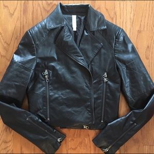 Nordstrom faux leather black jacket