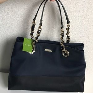 Black and blue navy medium Kate Spade purse