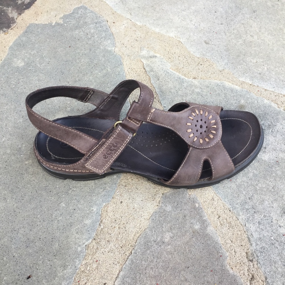 Brown Leather Ecco Sandals