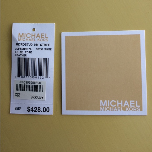 Michael Kors Microstud HM Stripe Optic White - Picture 5 of 5