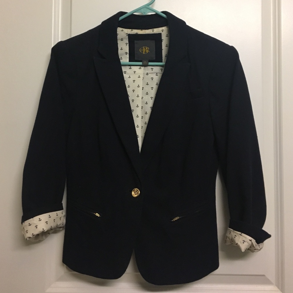CBR by The Limited Navy Blue Nautical Blazer