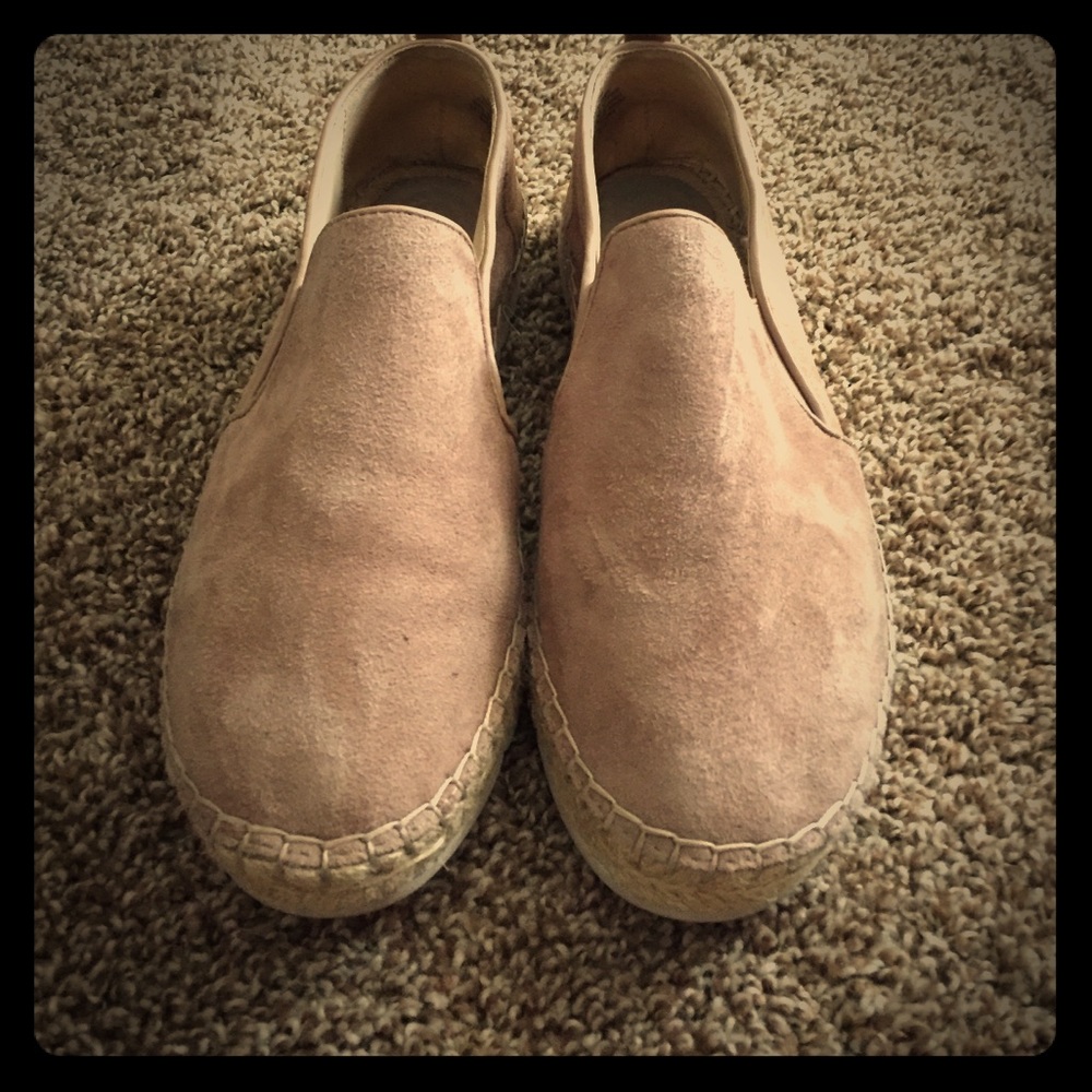 Pink/tan Nine West espadrilles