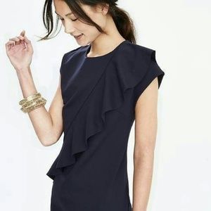 Banana Republic Navy Ruffle Dress