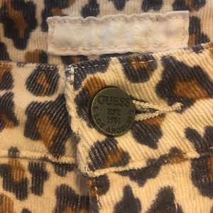 Guess corduroy cheetah pants