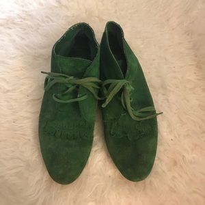 Green loafers