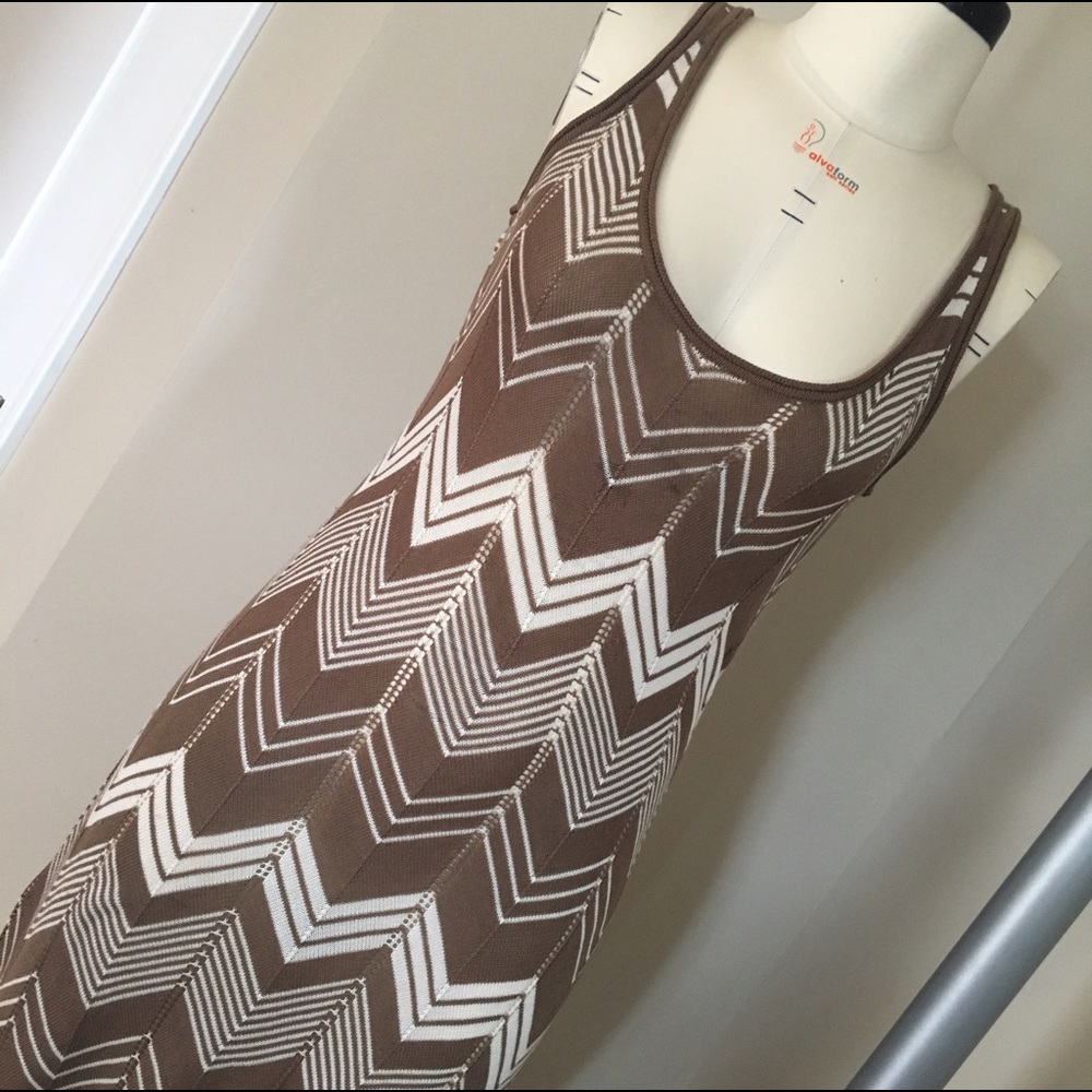 BCBG Max Azria sweater knit brown dress