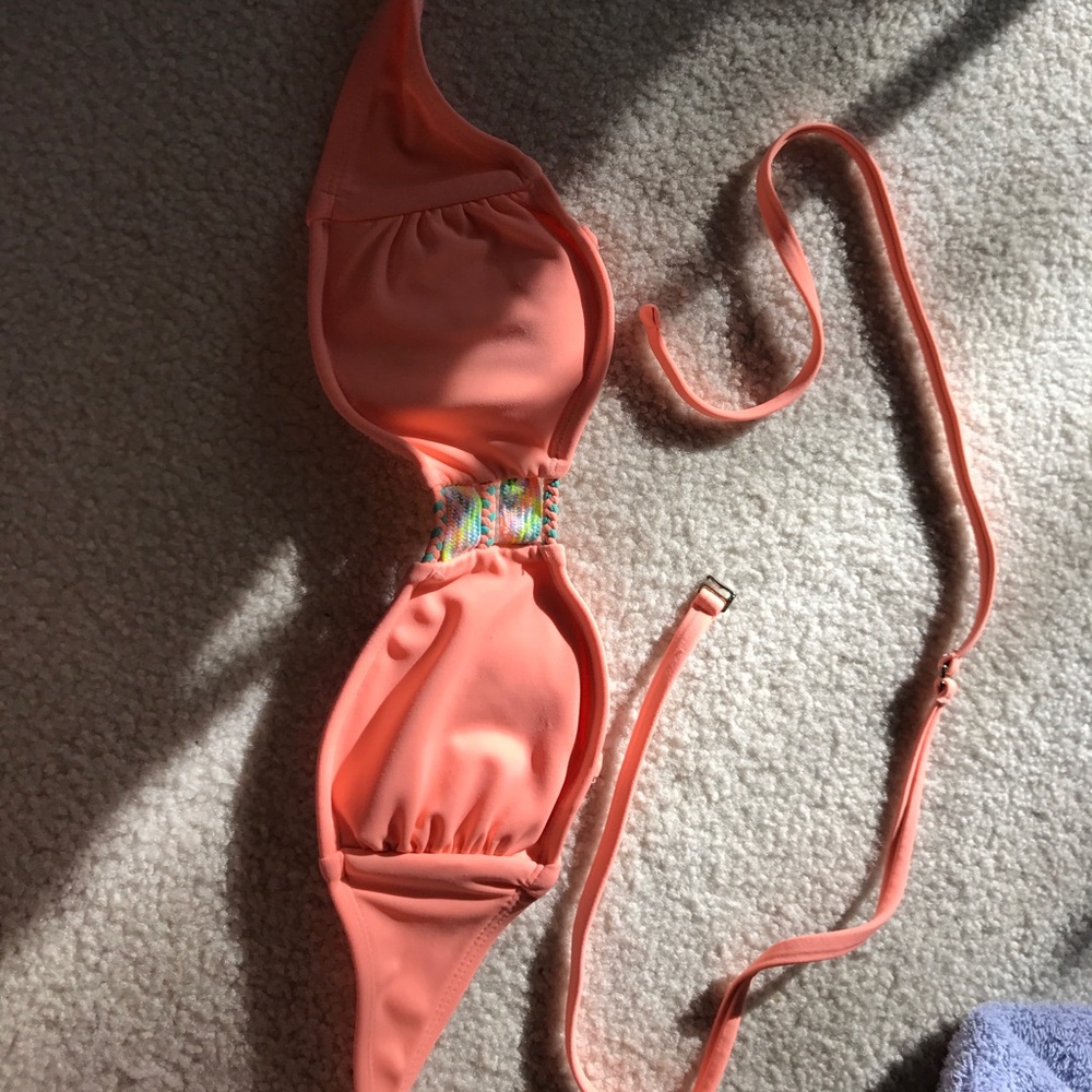 coral bathing suit top