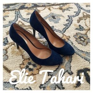 Elie Tahari Vivianna Pump Blue Suede size 40