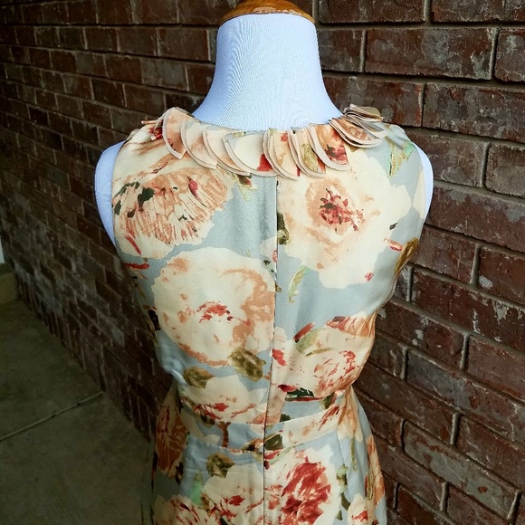 J Crew Sleeveless Silk Watercolor Sheeth Dress - Picture 5 of 8