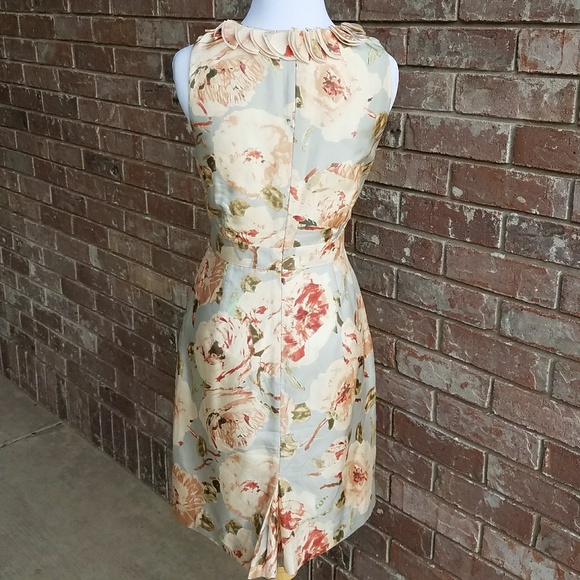 J Crew Sleeveless Silk Watercolor Sheeth Dress - Picture 4 of 8