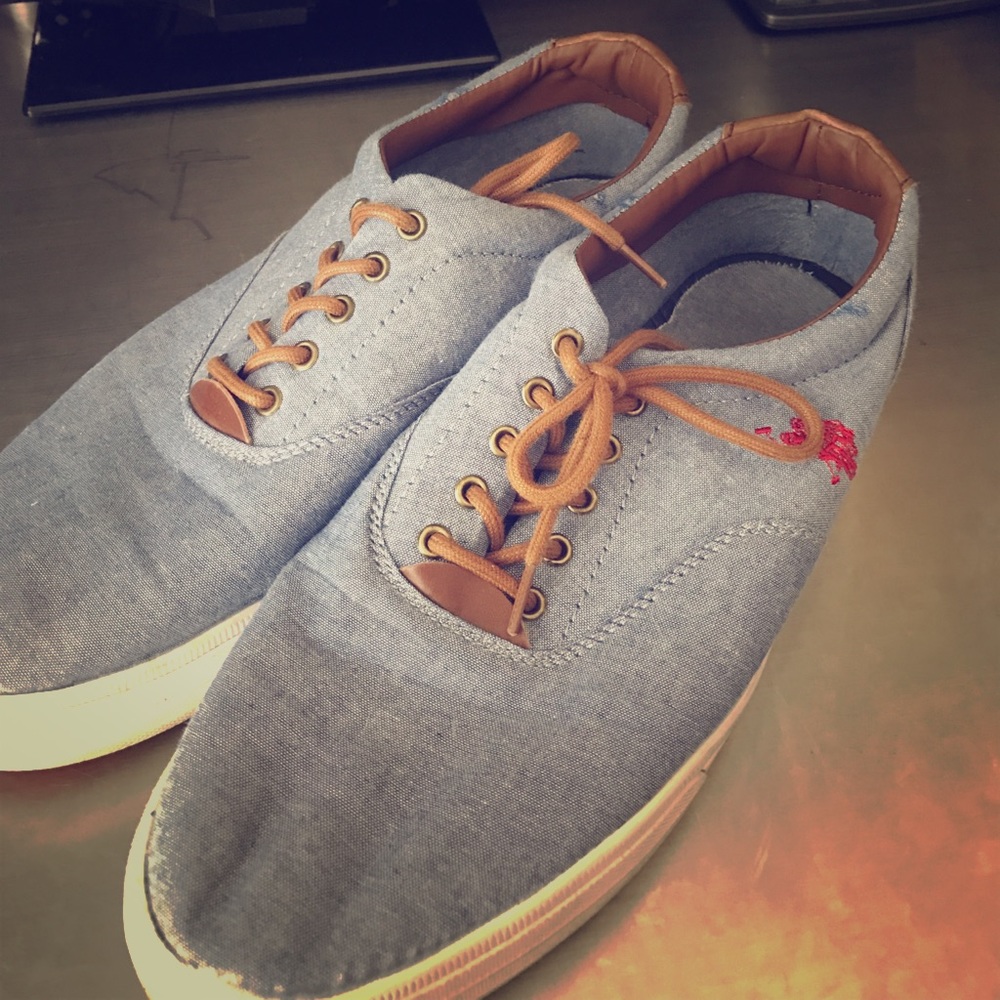 Blue and Red Polo shoes