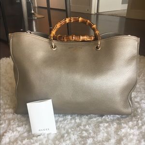Gucci Leather Handbag - Cellarius Metallic Gold