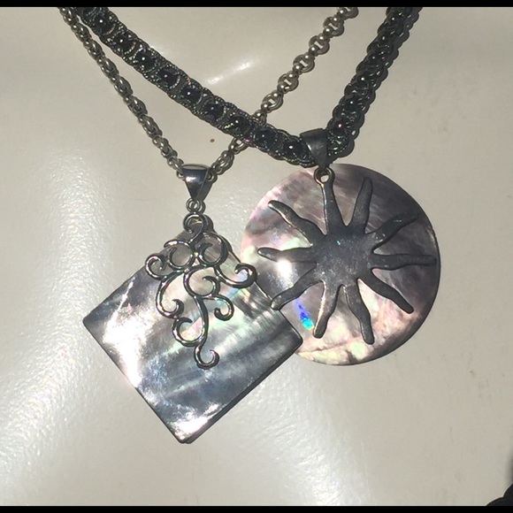 Abalone shell 925 silver pendant (choice of)