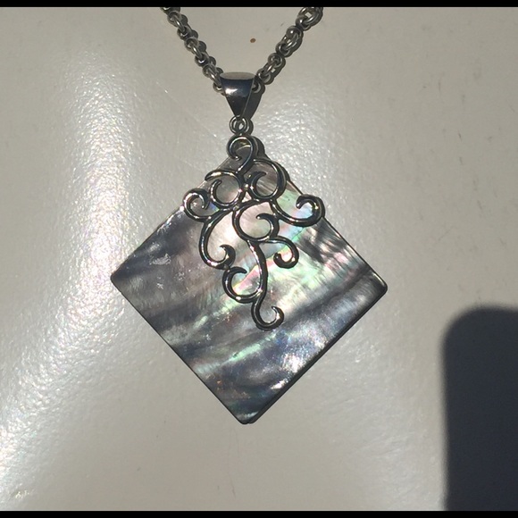 Abalone shell 925 silver pendant (choice of)