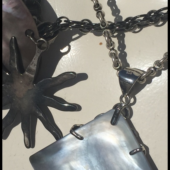 Abalone shell 925 silver pendant (choice of)