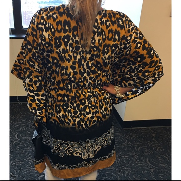 🎈3 for $10🎈Boho Kimono Swim Coverup Kaftan Dress - Picture 2 of 8