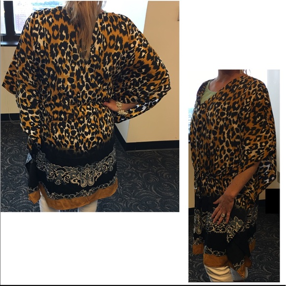 🎈3 for $10🎈Boho Kimono Swim Coverup Kaftan Dress - Picture 1 of 8