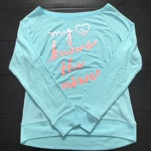 Aeropostale mint blue sweatshirt