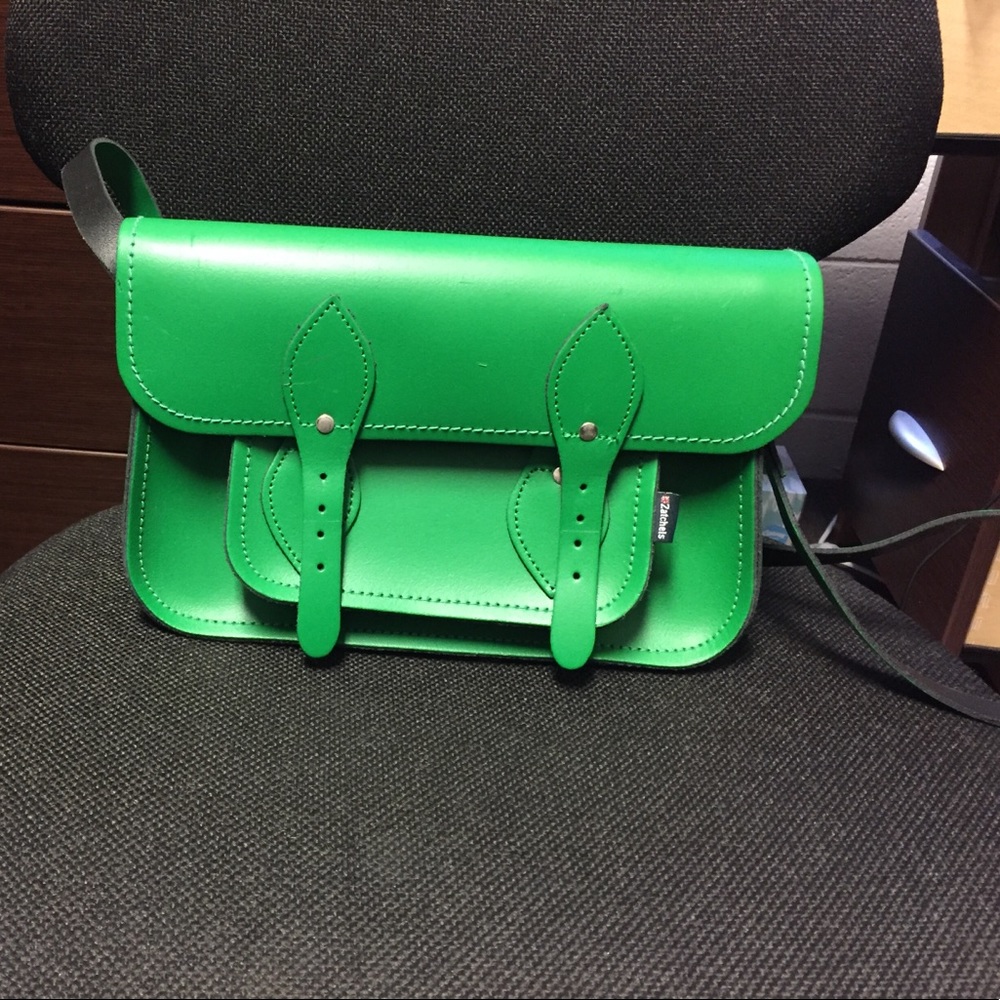Zatchels-Green Leather Satchel(11.5")