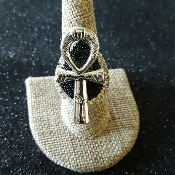 SOLD Ancient Egypt Ankh adjustable ring- - Picture 2 of 6