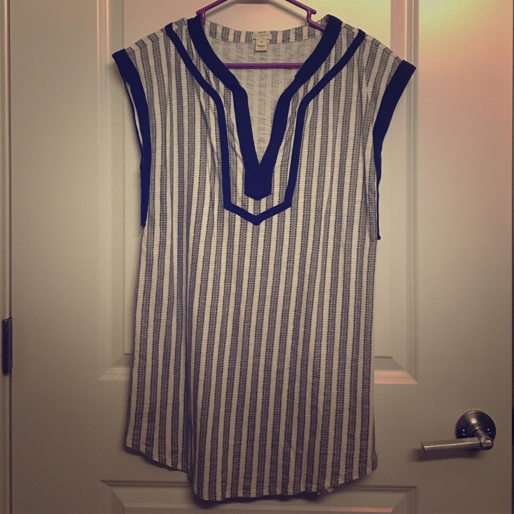 J. Crew Striped Swim Cover-Up