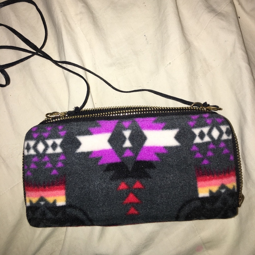 Indian print messenger bag
