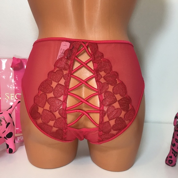 NEW VS HIGH WAIST CAGED STRAPPY HEARTS PANTY - Picture 5 of 5