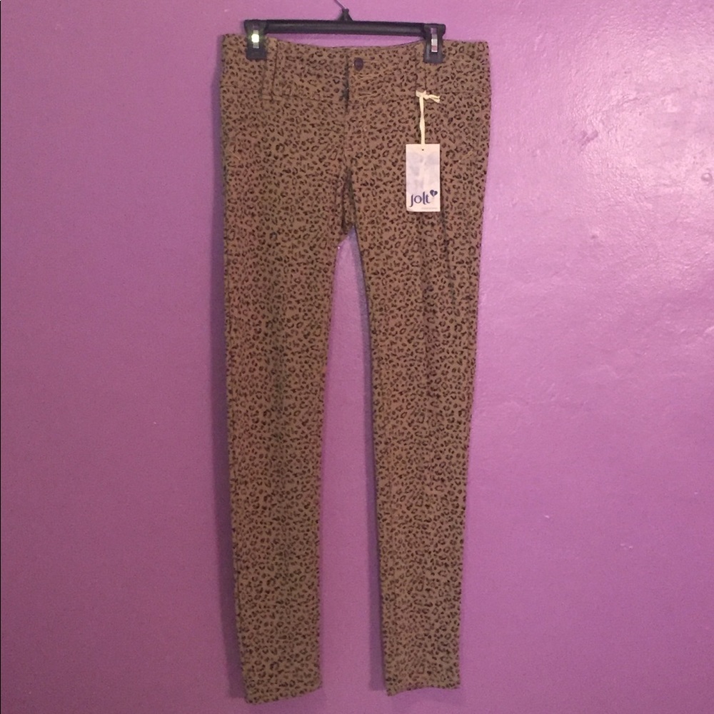 Brown leopard printed jeggings