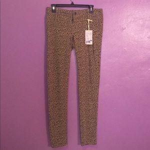 Brown leopard printed jeggings