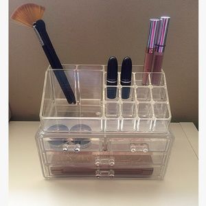 Makeup Organizer Clear Drawers Lipstick Brush