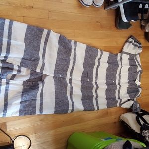 Nwt Ann Taylor Loft striped button down maxi dress