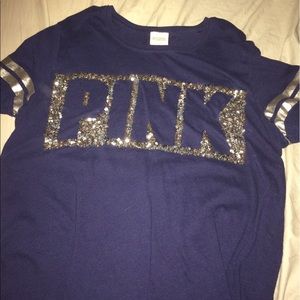 PINK navy blue shirt