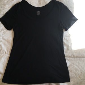 Black scoop neck shirt