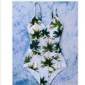 palm tree swimsuit Large