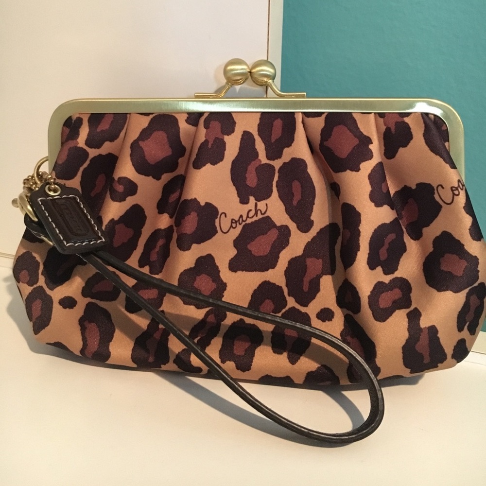 Cheetah Print Coach Wristlet