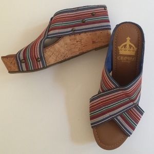 NWOT Crown Vintage Wedge Sandals