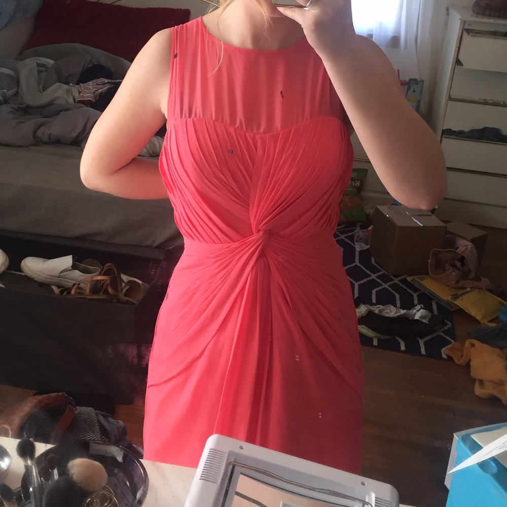 Coral Pink Gown (Bridesmaid/Prom)