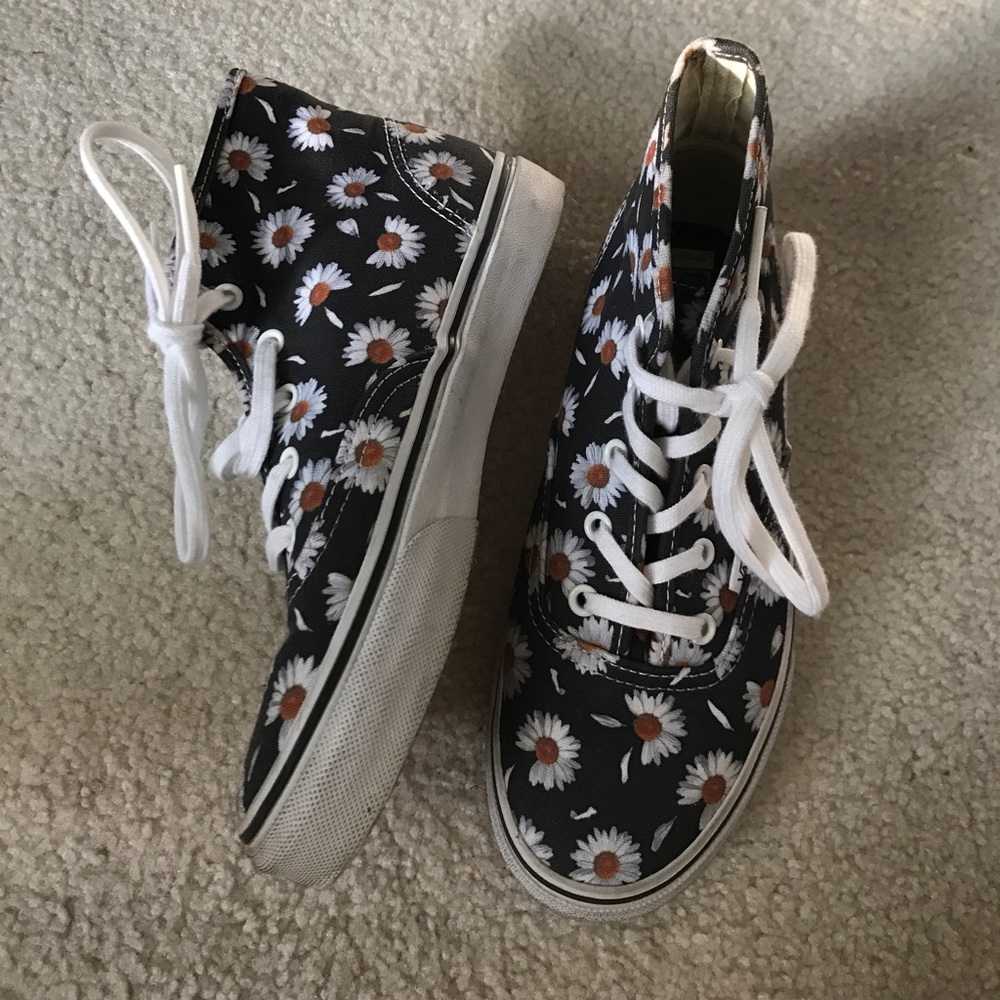 sunflower high top vans