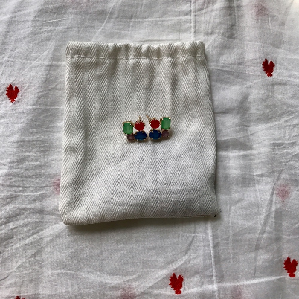 🔸- Kate Spade geometric cluster studs