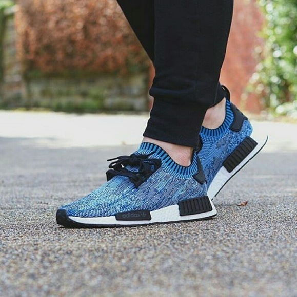 Nmd adidas blue camo R1 free shipping!
