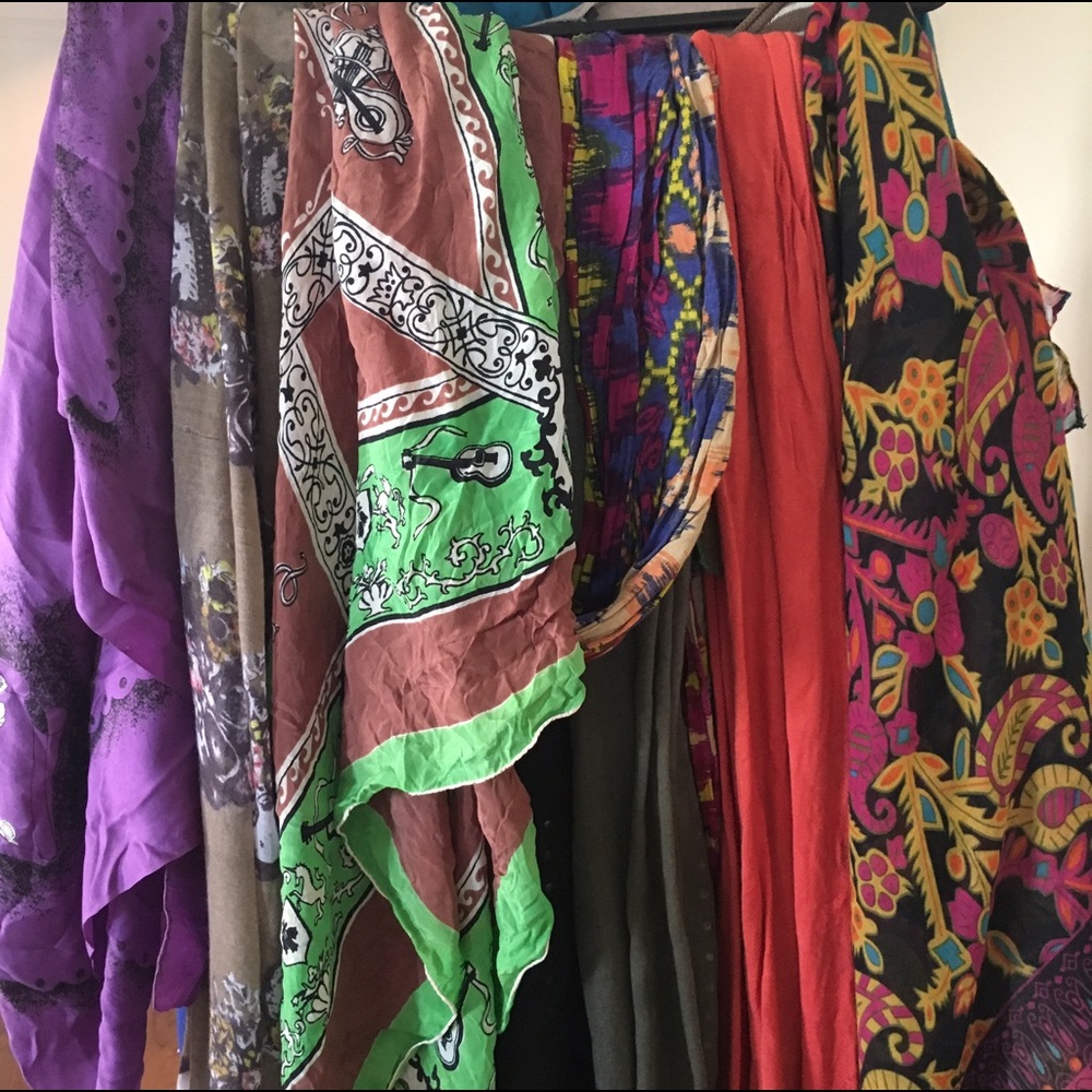 SCARF BUNDLE! 8 total - 2 100% silk