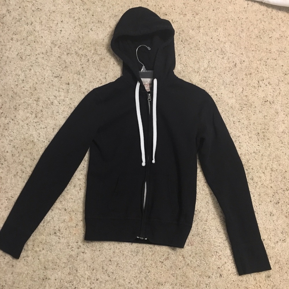Black XS zip-up hoodie