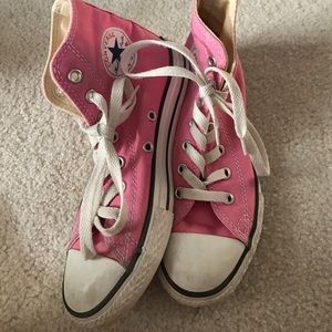 pink high top converse (kids)