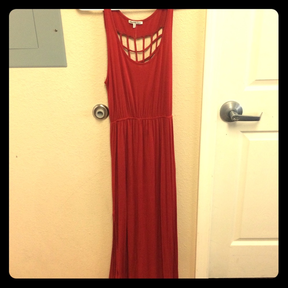 Orange maxi dress