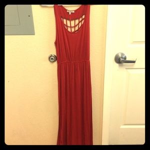 Orange maxi dress
