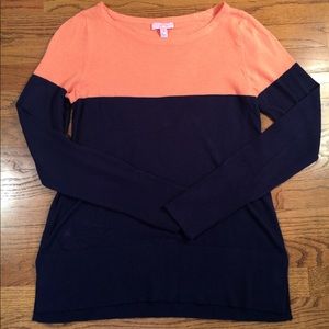 $80 Lilly Pulitzer orange and navy sweater!