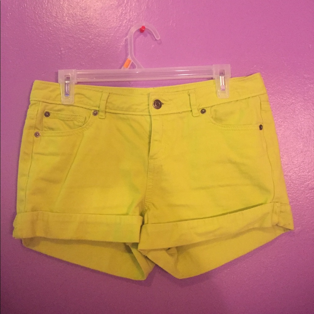 Lime green shorts