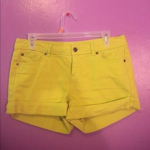 Lime green shorts