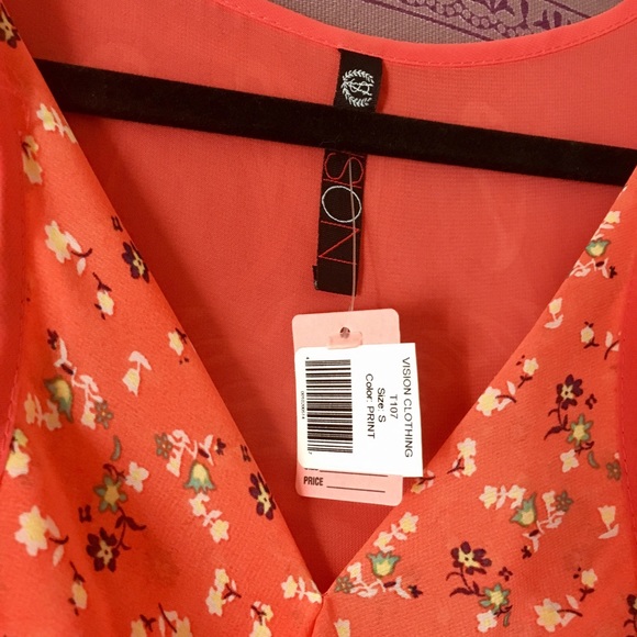 NWT chiffon shirt!! Size S - Picture 3 of 4