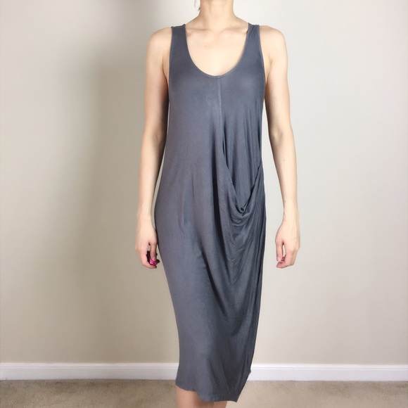 Aussie soft twisted drape midi dress - Picture 2 of 5